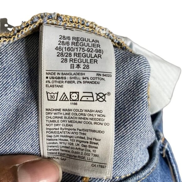 Gap True Skinny Ankle Sky High Light Indigo Distressed Jeans - Picture 5 of 8